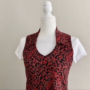 True Vintage 90s Floral Collared Mini Dress